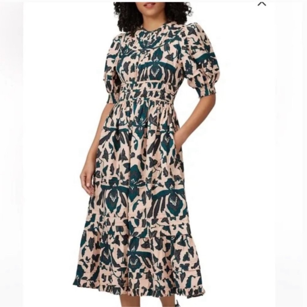 ULLA JOHNSON INDAH DRESS midi Sz 0 - Picture 2 of 3